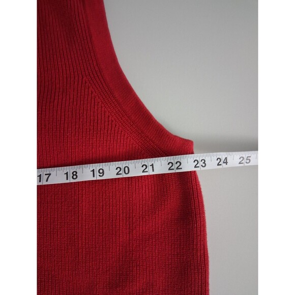 Vtg Tommy Hilfiger Sweater Vest Mens XL Red Crest Logo 100% Cotton V-Neck Preppy - Picture 6 of 7